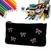 Fashionable Ballet Embroidery Pencil Bag, Multilayered Organizers Portable for Students and Professional Daily Use