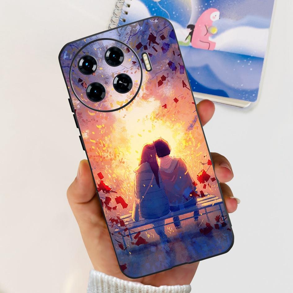 Für Tecno Spark 20 Pro+ KJ7 Hülle 2024 Süßes Herz Dinosaurier Cartoon Stoßfest Weiche Hülle Für Tecno Spark 20 Pro Plus Etui Funda