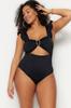 Women's Style Plus Size Black Balconette Plus Size Swimsuit