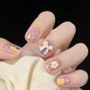 Artificial Nails Purple Flower Butterfly Manicure Wearable Manicure Removable Manicure Patch