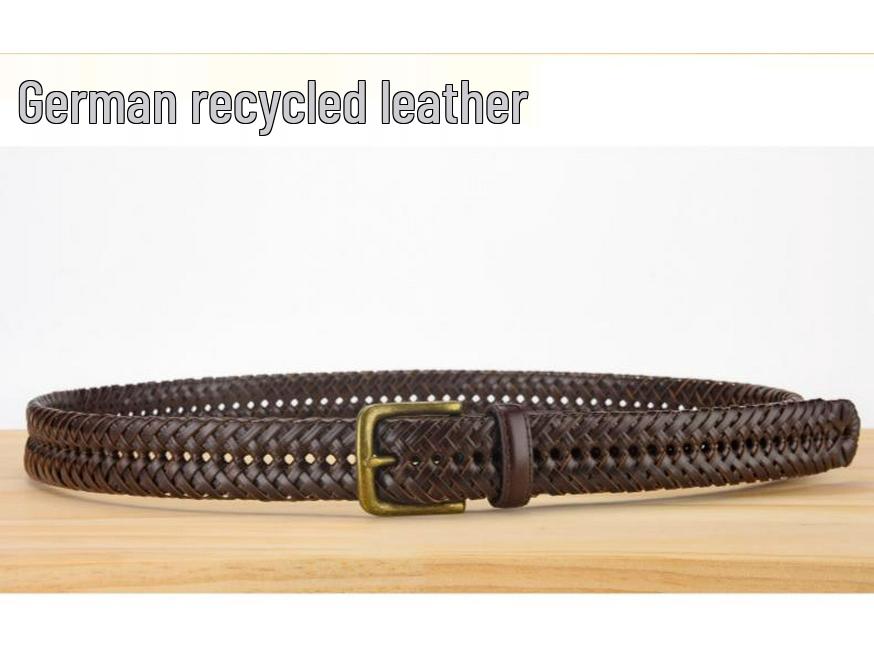Men's Retro Hollow Genuine Leather Belt with Pin Buckle