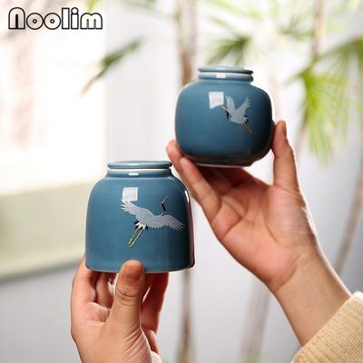 Портативна керамічна каністра з ручним розписом Crane Tea Caddy, герметична банка для спецій, резервуар для зберігання, пакувальна коробка