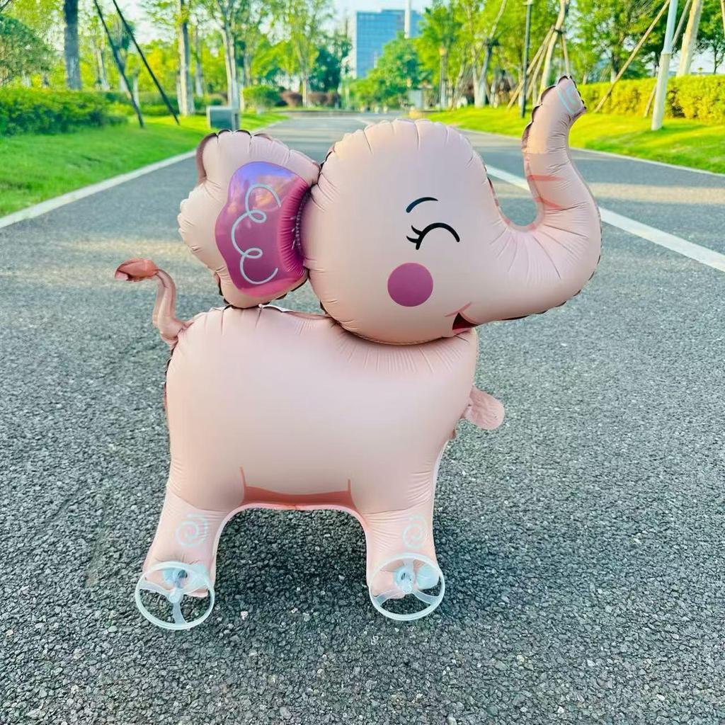 2025 Celebrity Animal Walking Balloon with Wheels - Children's Birthday Decoration Toy