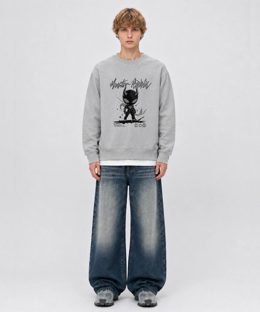 MONSTER REPUBLIC Black Imp Gray Sweatshirt Gray_3165