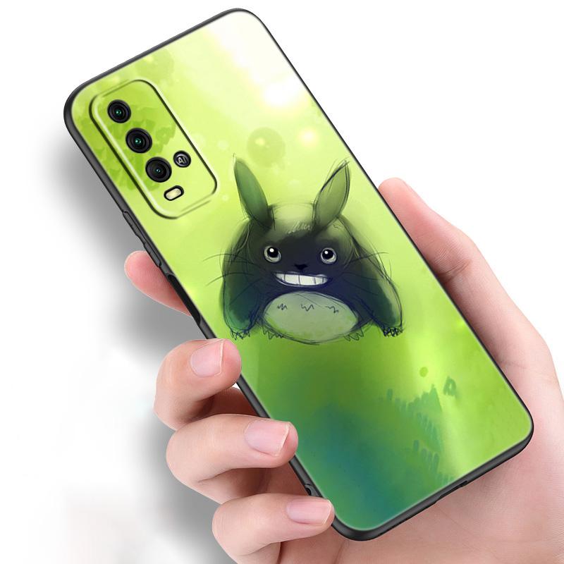 Anime Studio Ghibli Totoro Silicone Phone Case For Xiaomi Redmi Note 11 10 9 8 Pro 11T 10T 10S 9S 8T 9 9A 9C 9T Black Soft Cover