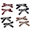 Sweet Ballet Velvet Bowknot Hair Clip Lazy Hairpin Duckbill Hairclips Barrettes for Women Side Bangs Hair Styling Tool
