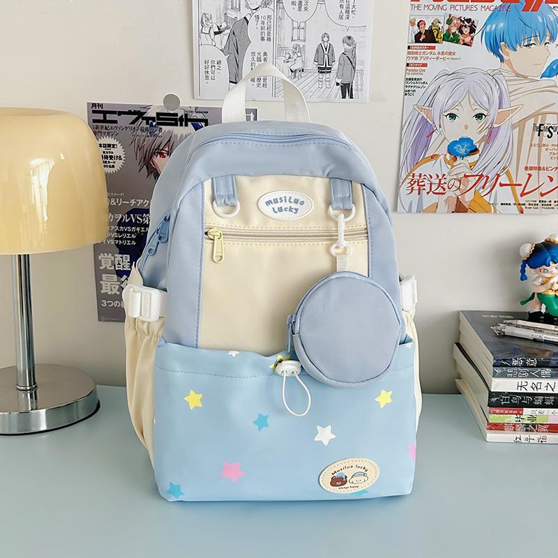 The New Schoolbag Is High-value, Fresh and Sweet, Candy-colored Backpack, Light and Large-capacity Mental Illness for Junior High School Students