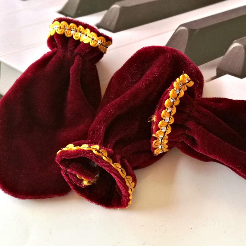 3 Pcs Edging Piano Pedal Cover Cleaning Accessories Mitten Foot Protectors Waterproof And Scratch-Resistant Piano Cover