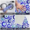 Turkish Amulet Mediterranean Evil Eye Doormat Non-Slip Bathroom Kitchen Mat Toilet Door Floor Entrance Carpet Rug