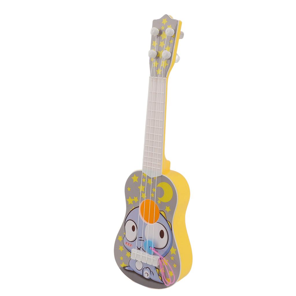 Simulation Ukulele Instrument Toy Cartoon 4 Adjustable Strings Portable Musical Ukulele Guitar Toy