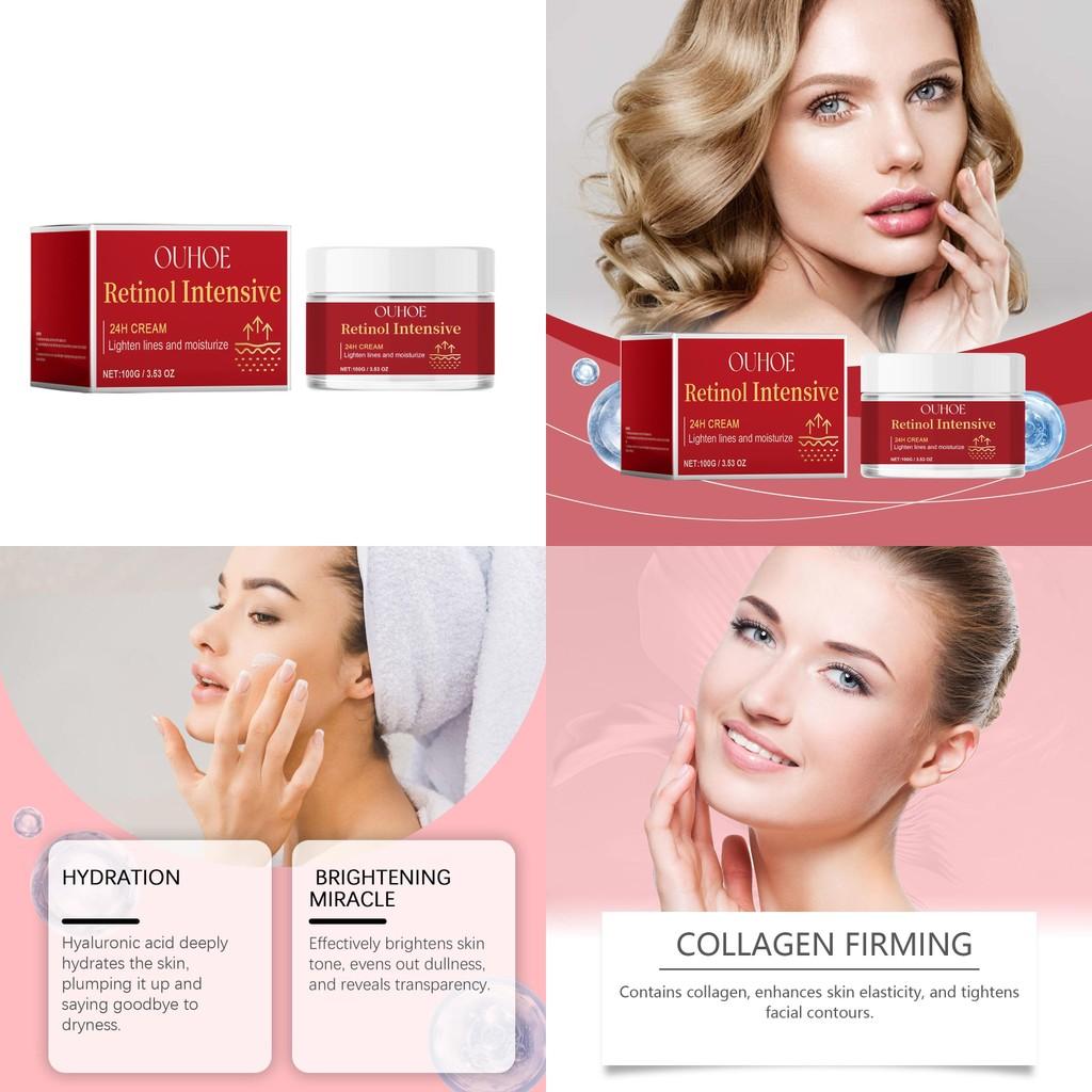 Ouhoe Retinol Anti-aging Cream For Face Wrinkle Reduction Deep Hydration Brightening 100g