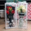 3 Heads Artificial Rose Bouquet Hand Holding Soap Flower Valentine's Day Gift Wedding Decoration Artificial Flowers