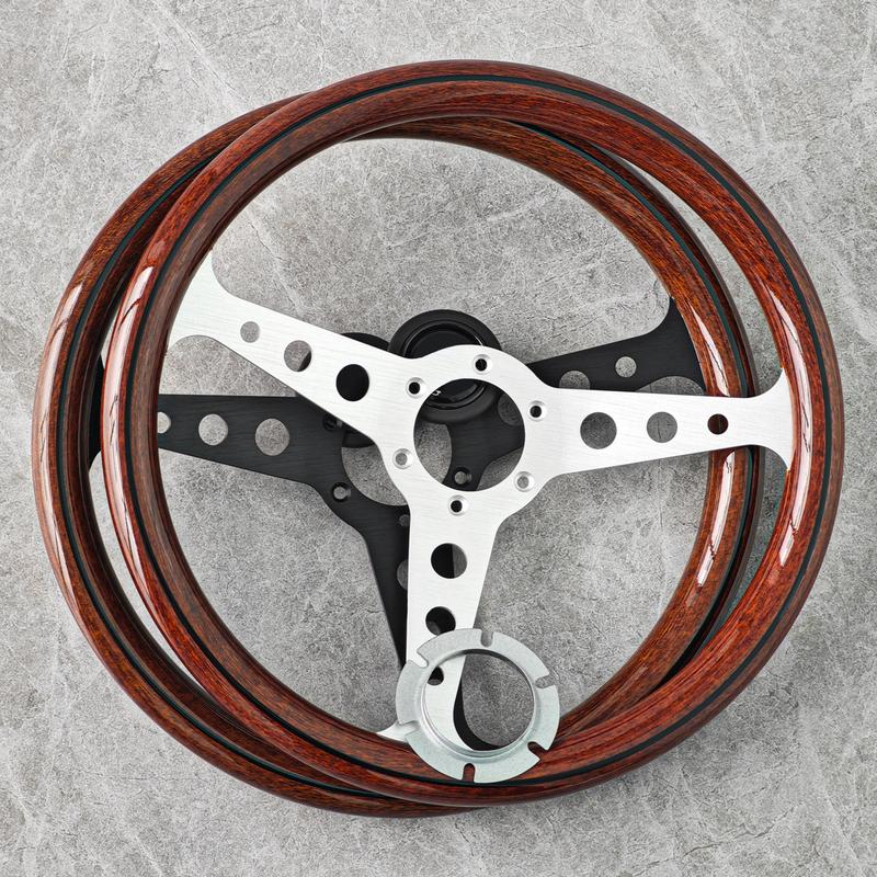 Volante JDM Heritage INDY Stile Legno 14 Pollici Universale Classico Tuning Sportivo per Honda VW BMW