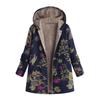Printed Hooded Coat Long Sleeve Jacket Oversized Vintage Female Cltohing Autumn Winter Warmth Women Jackets Fashion Streetwear