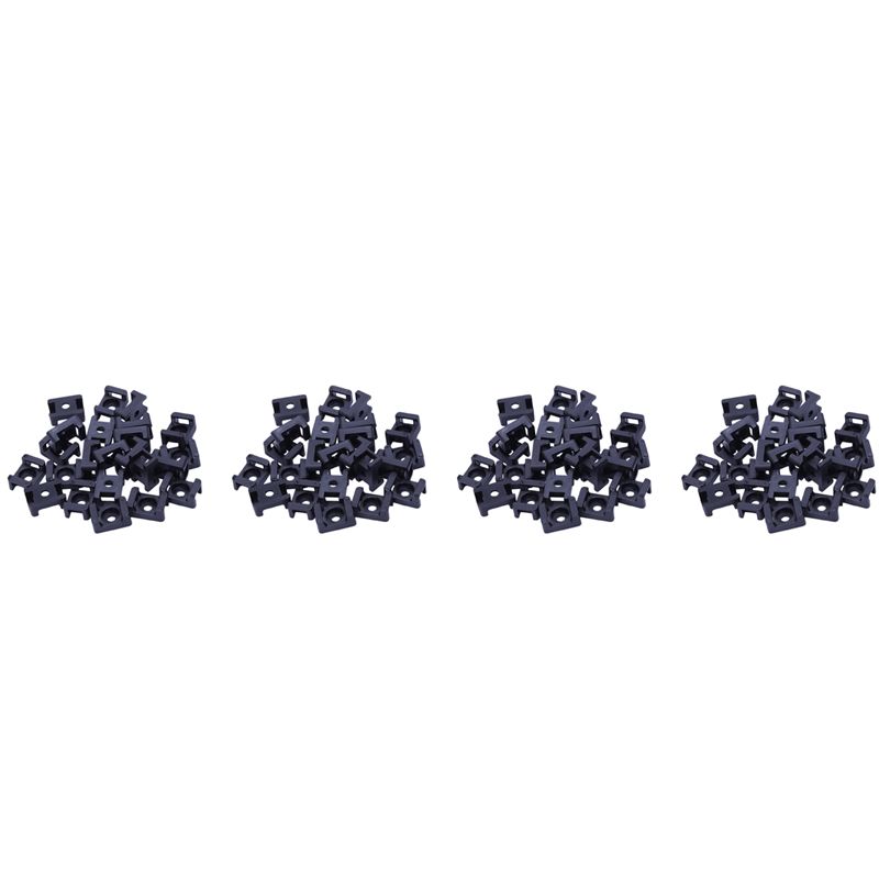 

ABWR-Screw Bracket Mount Saddles Bases Cable Tie Bracket 23Mmx16mm 120 Units Black чёрный