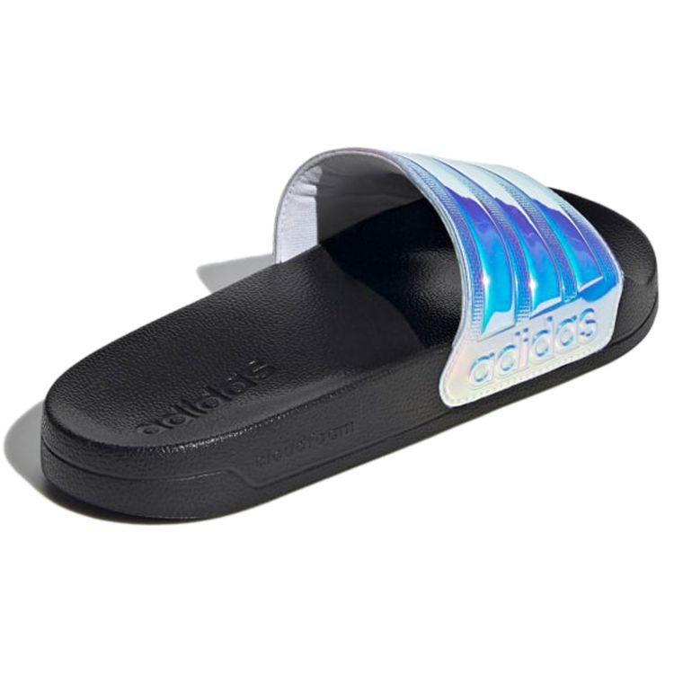 Adidas Adilette Dusch-Slides Bequeme Mode Gummi-Sohle Rutschfeste Pantoletten Damen-Pantoletten Schwarz Blau Lila FY8178