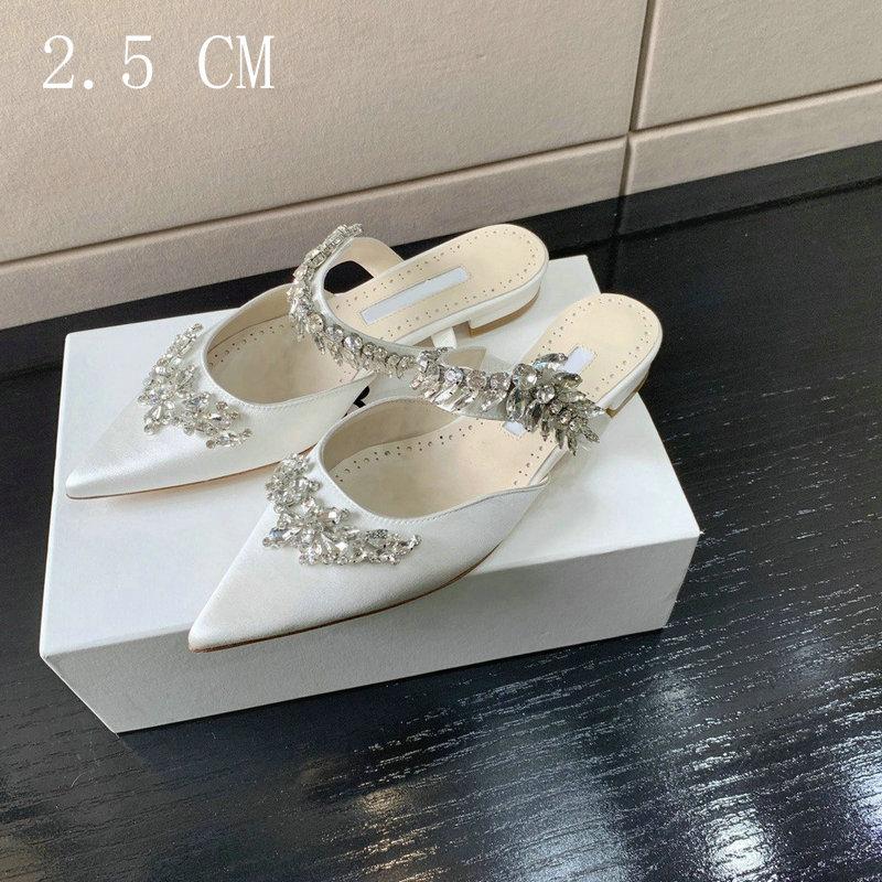Luxury Crystal Slipper Wheat-Ear Rhinestone Pointed Sandals Silk Satin Covered Head High Heels Slippers Woman