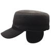 Middle-aged and Elderly Hats Men's Dad Hat Warm Ear Protection Old Man Duck Tongue Hat Autumn and Winter Elderly Grandfather Flat Hat
