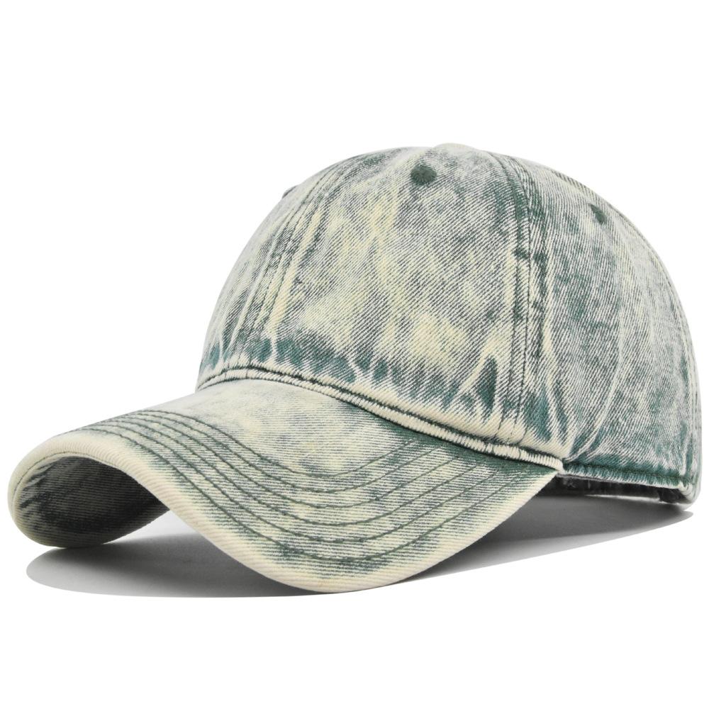 Solid Color Washed Denim Baseball Cap Vintage Retro Snapback Hat for Men & Women, Adjustable Sun Protection Cap in 8 Colors