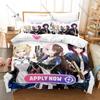 Hinano Tachibana Anime Duvet Cover + 2 Pillowcases Cute Girl Character Print Polyester Bedroom Decor Japanese Anime Home Textile