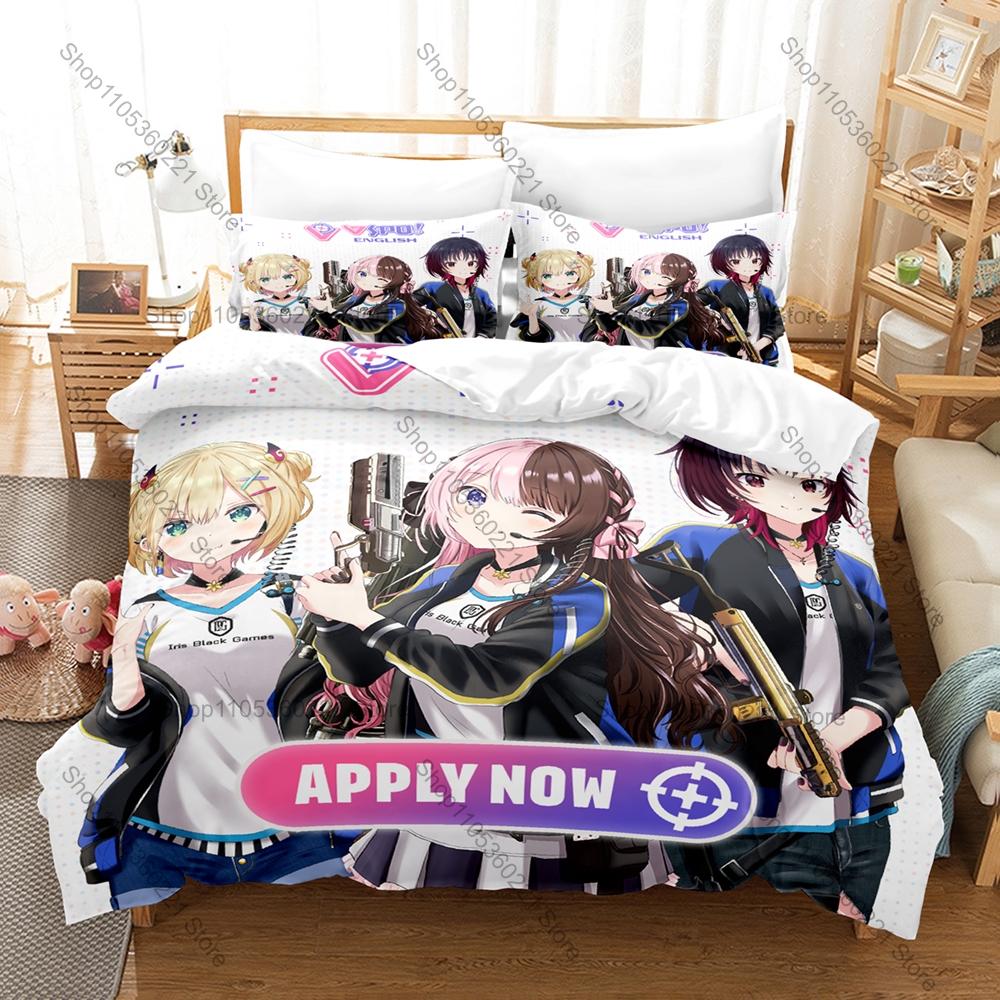 Hinano Tachibana Anime Duvet Cover + 2 Pillowcases Cute Girl Character Print Polyester Bedroom Decor Japanese Anime Home Textile