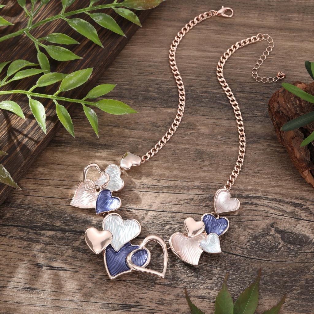 Enamel geometric starfish necklace, women's simple high-end irregular flower necklace