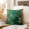 Elegante Smaragdgroene Fluwelen Kussensloop Moderne Woondecoratie Zacht Polyester Stof Vierkante Kussensloop Voor Woonkamer