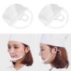 Easy Wear Transparent Anti Fog Mouth Shield 10/30/50PCS Reusable Clear Face Cover for Catering Bar Staff