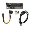 PCIe Riser Adapter Card 1X To 16X Dual 6Pin Temp Sensor USB3.0 Power Cord Mining Riser Card for Graphics Extension