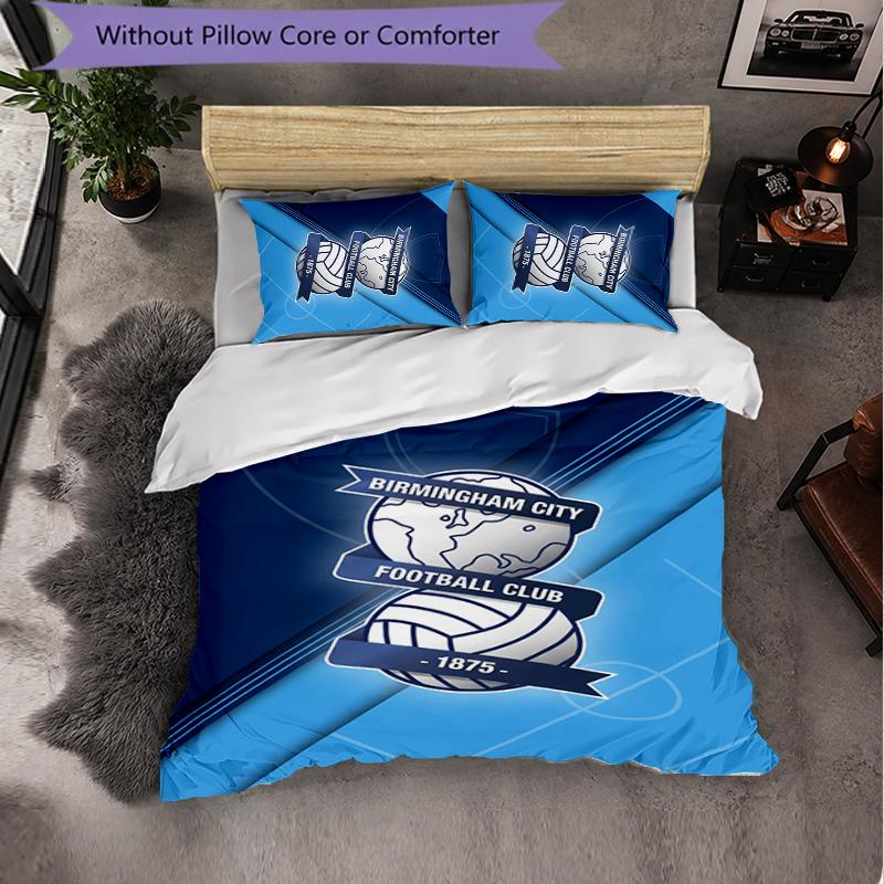 Birmingham City Themed Bedding 3Pcs Duvet Cover Set Decorative Bed Linen For Teen Room Home Decoration