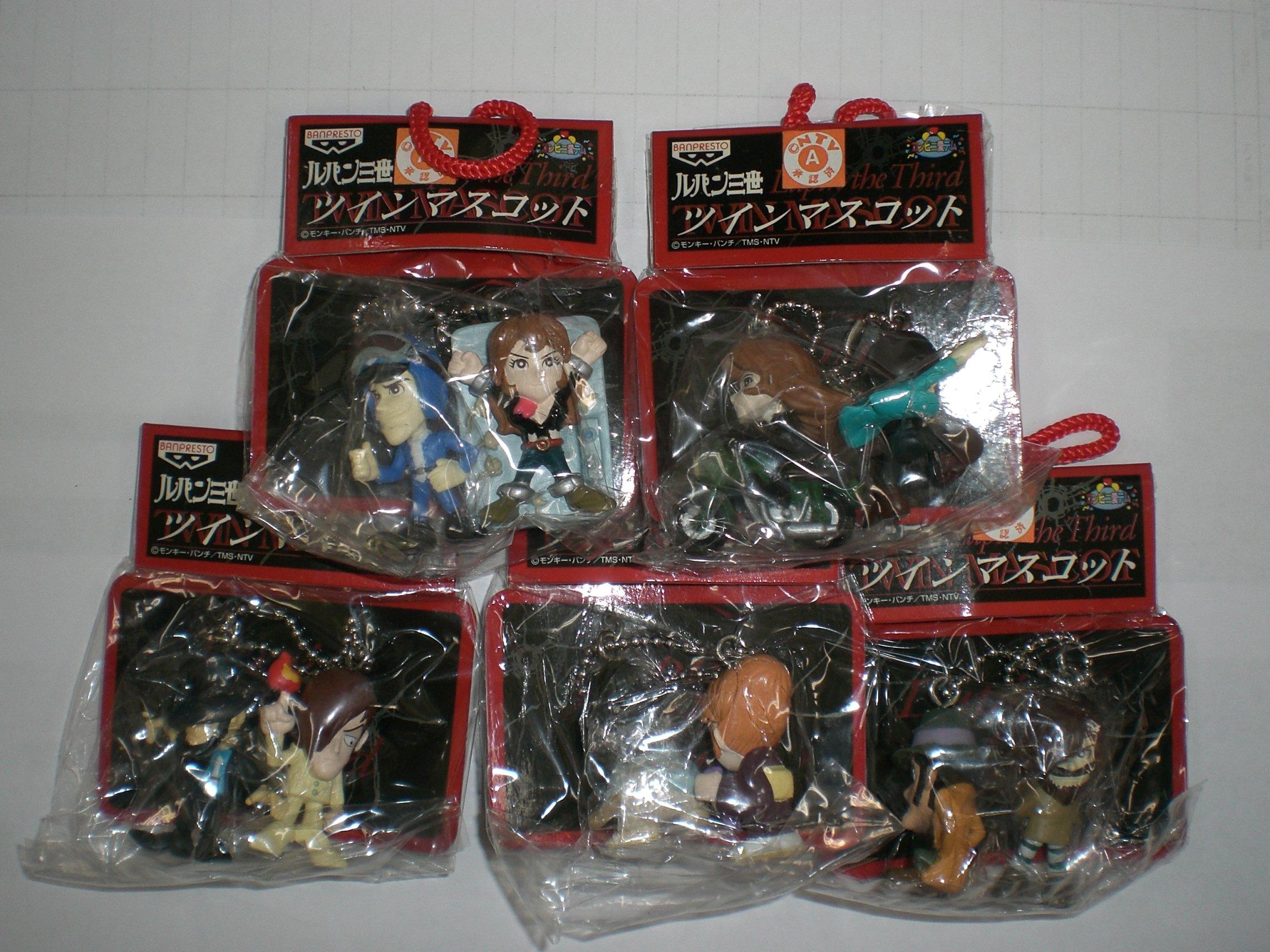 

Lupin the Third Twin Mascot Set of 5 Convenience Store Item BANPRESTO