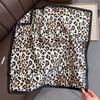 Classical Leopard Print Neckerchief 70*70 Cm Silk Square Scarf Women Soft Satin Headscarf Hijab Female Headband Foulard Decorate