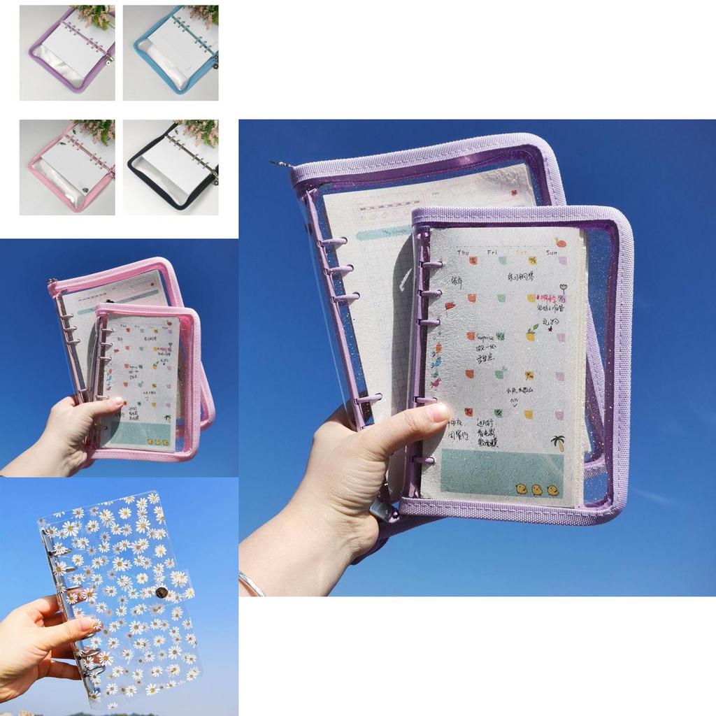 Stilvolles A5 A6 6-Ring-Binder-Notizbuch für K-Pop-Fotokarten-Sammlung und DIY-Projekte