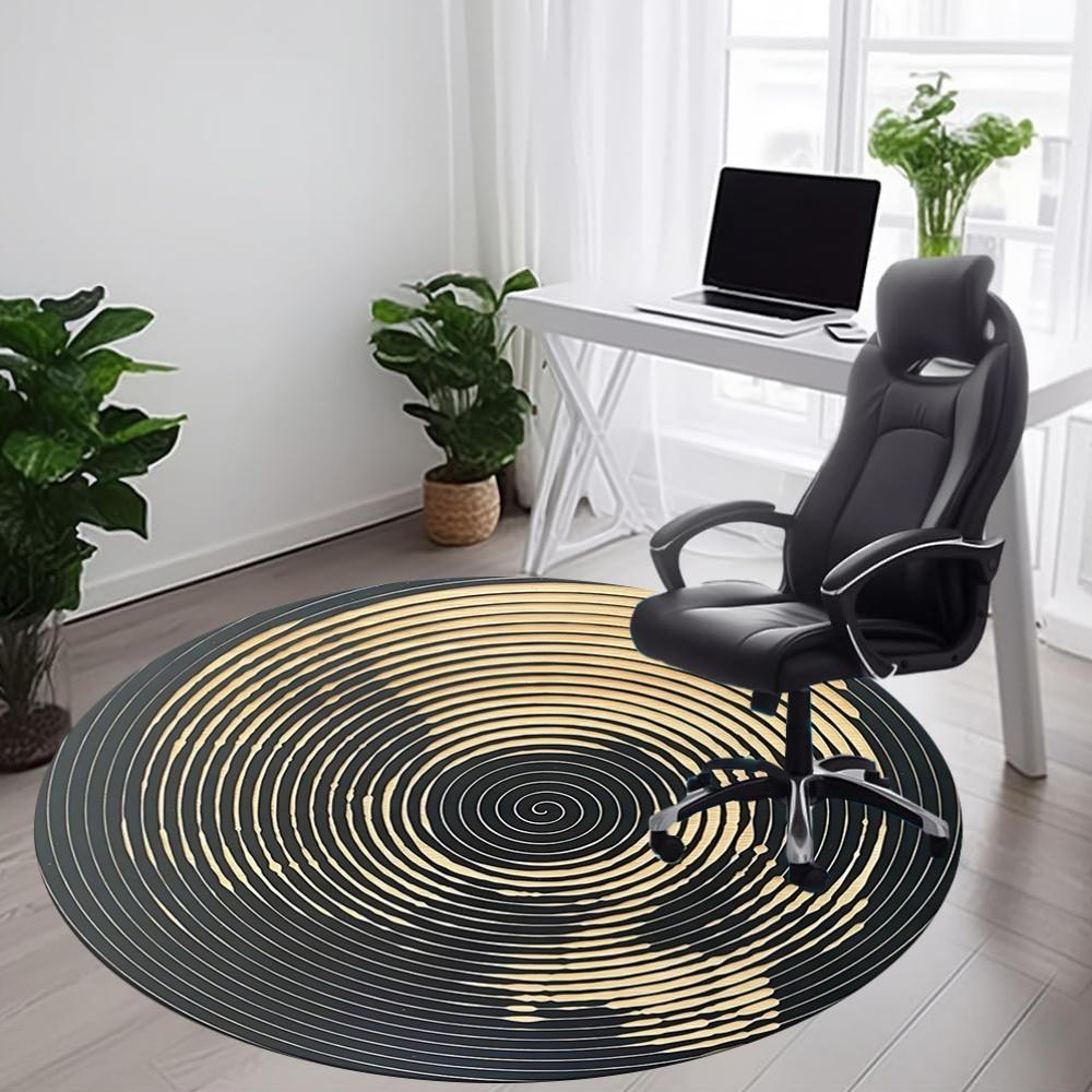1pc Spiral Skull Office Round Area Rug, Under Office Chairs Bedroom Living Room Home Decor, Room Deco, Available in Various Sizes