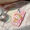 Koreanische süße 3D-Mädchen-Bär-Silikon-Rosa-Telefonhülle für iPhone 14 13 12 Pro Max 11 Ins schöne Cartoon-Schutzhülle Soft Cover Funda
