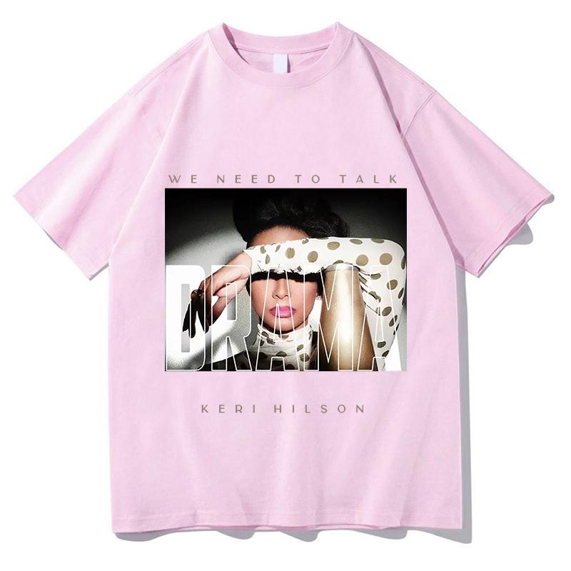 

100 Cotton Vintage Keri Hilson Again T Shirt Fashion UnisexWomen Aesthetic Graphic Oversize Loose Pure Cotton Tees Shirts Clothes 4XL