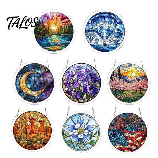 Puzzle Gift for Adults Acrylic Suncatcher, Artistic Window Hanging Ornament, 7.48 Inch Sun Satisfying Weekend Project Catcher Decoration, Ideal