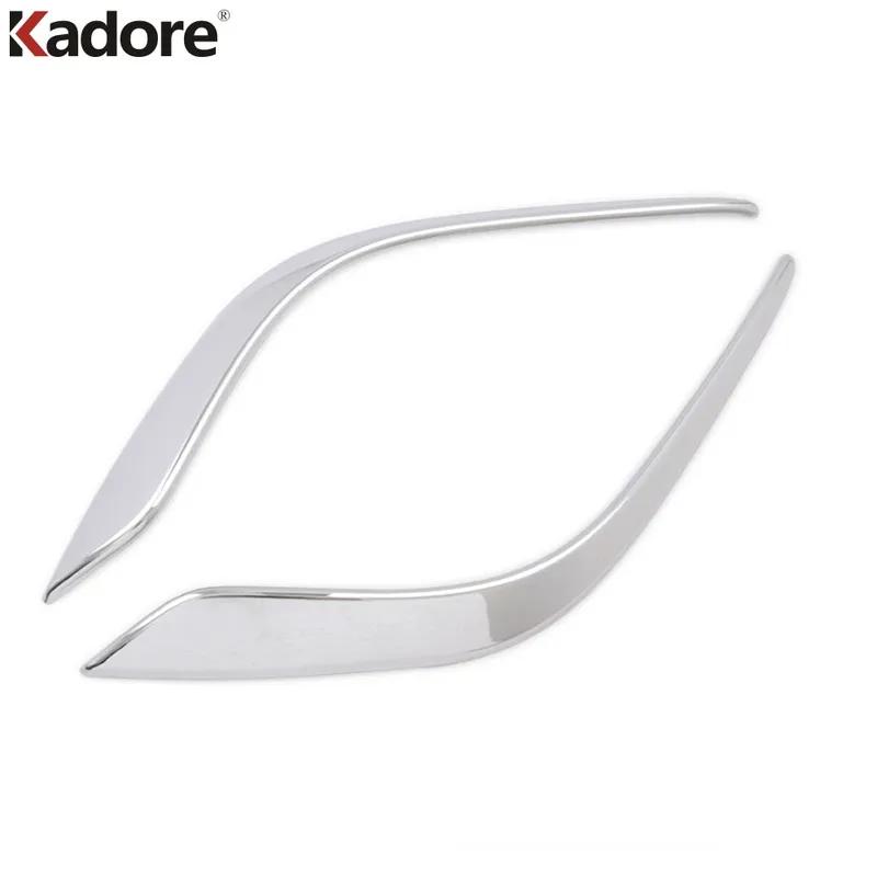 Front Fog Light Lamp Eyebrow Cover Trim For Mazda 6 Atenza 2013-2015 2016 Chrome Car Front Foglight Eyelid Strip Accessories