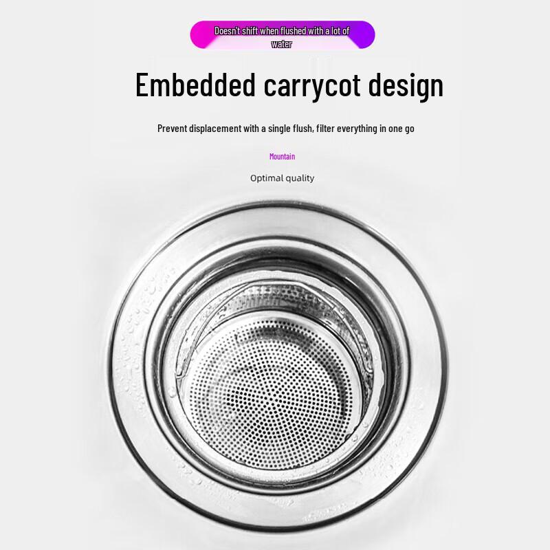 Hesidige Stainless Steel Sink Strainer Filters