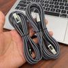 PD60W Dual Head Type-C LED Digital Display Super Fast Charger Data Transfer Braided Cord for Huawei Xiaomi Phone Charging Cable