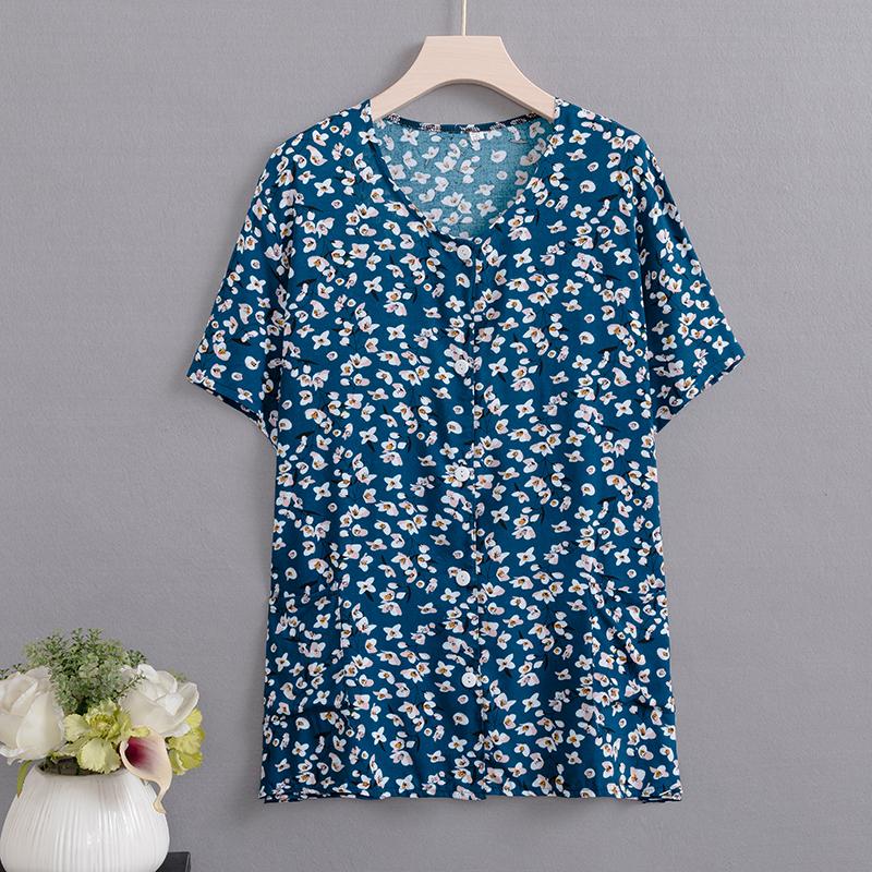 Summer Top Women Cardigan Thin Short Sleeve Plus Size Women's Blouse Summer Loose Vintage Clothes