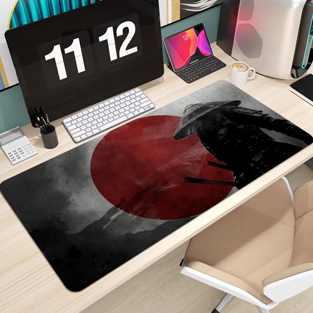 Japanese Samurai Tree Sun Mousepad Animation Office Student Gaming Thickened Large Writing Pad Non-slip Cushion Mouse Pad for Te