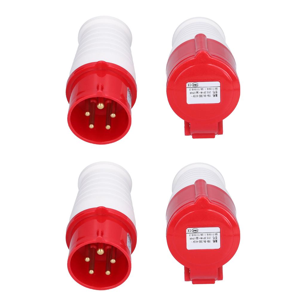 2 BUC Conector Soclu Industrial 5 Pini IP44 3 Faze Fișe și Prize Masculine Feminine 16A 380V?415V