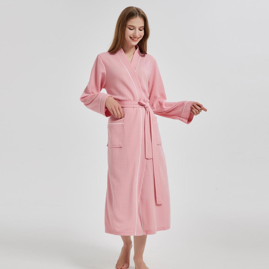 Top-Selling Waffle Couple Pajamas: Plus Size Summer Bathrobe, Absorbent Loungewear for Men & Women