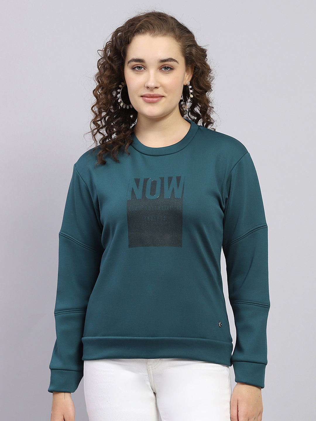 Monte Carlo Women Regular Fit Wine Sweatshirt XL