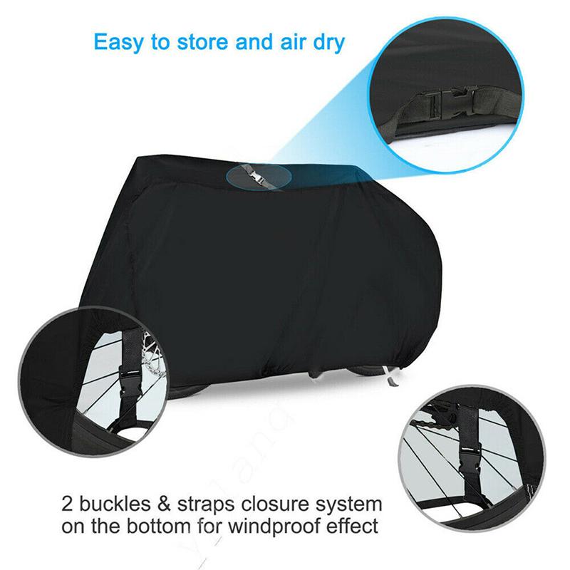 Waterproof Bicycle Covers Dustproof Bike Tent Multipurpose Protective Sleeve XL Size Case Snow Rain UV Protector Black