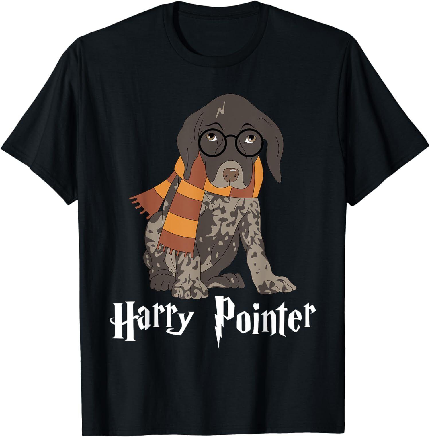 German Shorthaired Pointer Dog Funny Harry Pointer TShirt 100 Cotton ONeck Short Sleeve Summer Casual Mens Tshirt Size S3XL S