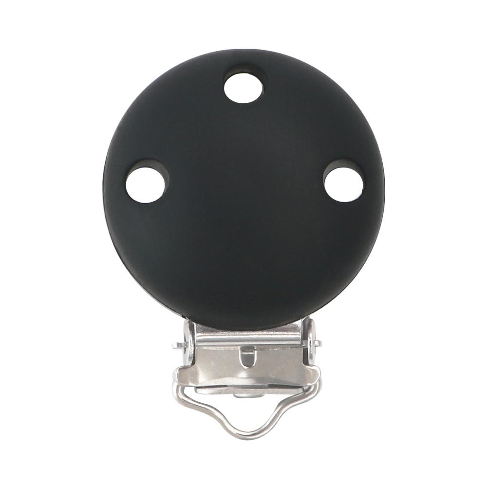6pcs New Color 30mm Silicone Round Metal Clips DIY Bag Hat Chain Keychain Holder Clamps Jewelry Handmade Accessories
