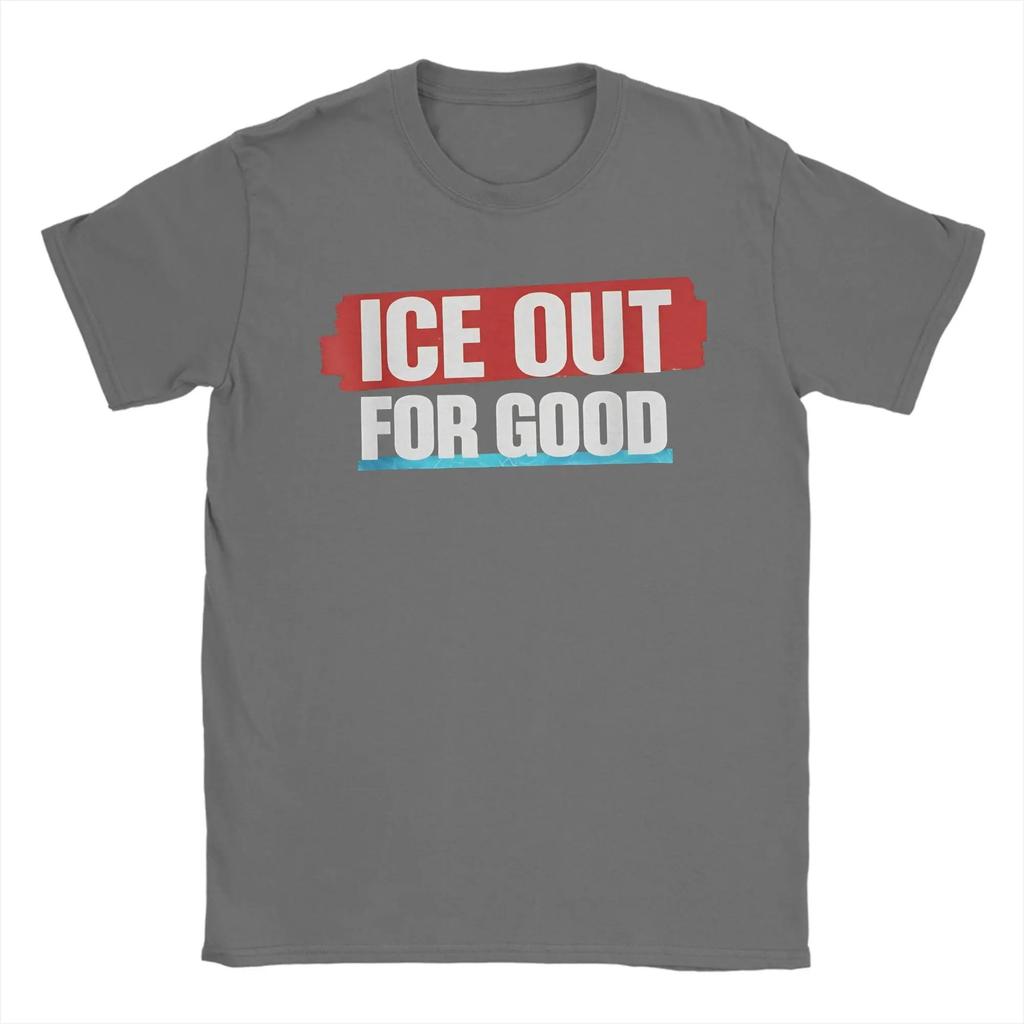 ICE Out Logo Printed TShirt Unisex Women And Men Comfortable Famous Fashion Cotton TShirt Apparel