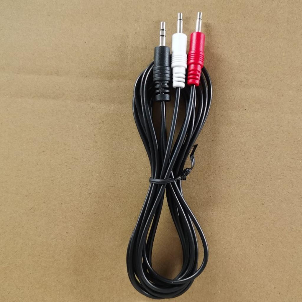 3.5mm Male To Double 3.5mm Audios Cable 3.5mm Splitter Cable for Enhances Stereo Sound with Gold Plate Connectors